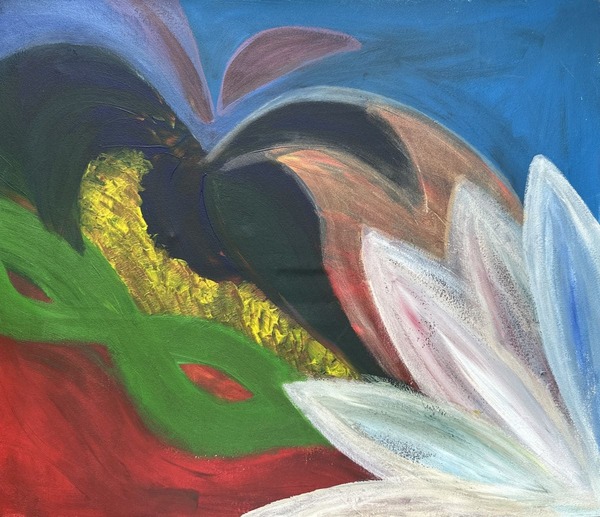 akrilu tapytas paveikslas ant drobės balio salos tematika